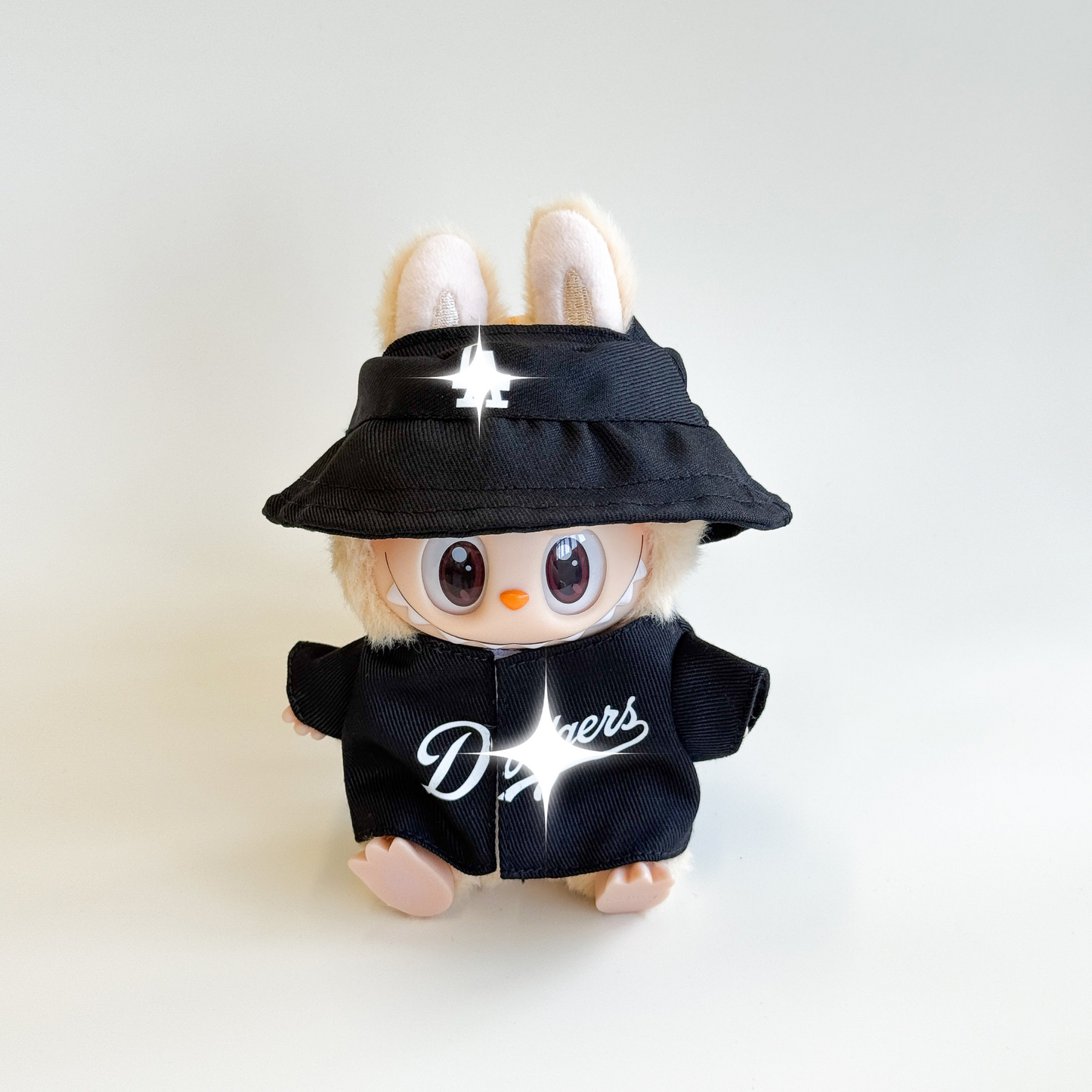 Labubu Black Baseball Outfit – Classic Edition