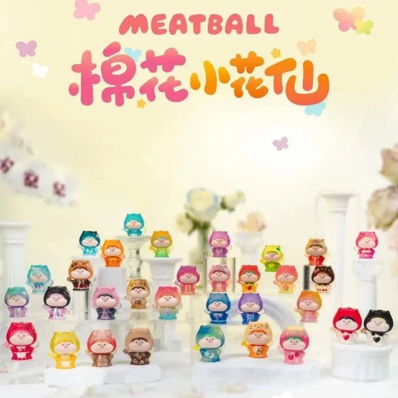 Meatball Cotton Fairy Mini Beans Series Figures. Blind Box