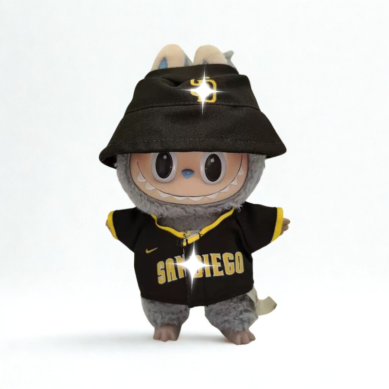 Labubu Black & Yellow Baseball Streetwear Set