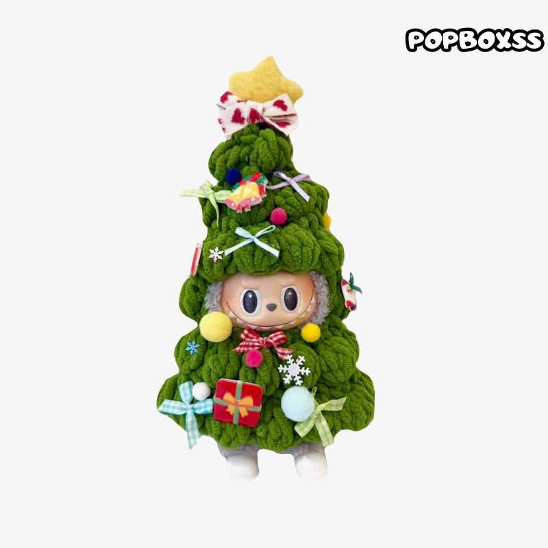 Labubu clothes Christmas Outfit - Christmas Tree + White Shoes