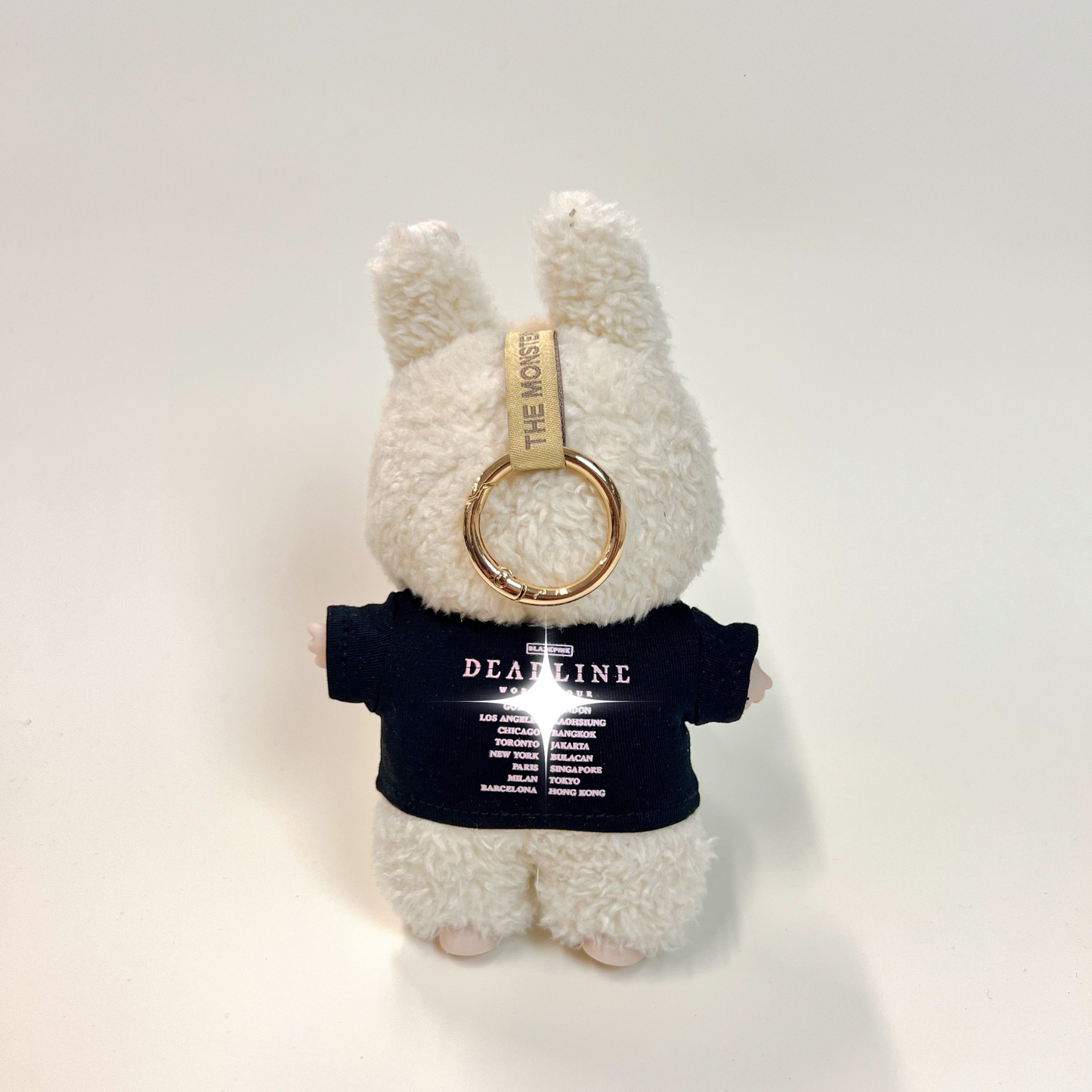 Labubu Concert Outfit Set – Black Tour Tee with Mini Fan Lightstick (2 Items)