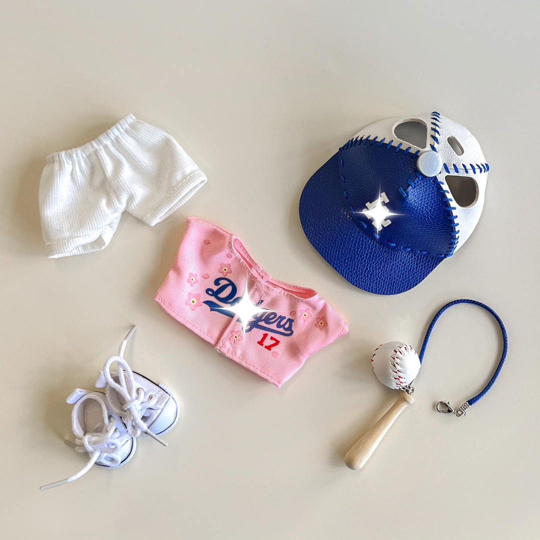 Labubu Baseball Outfit Set – Tokyo Pink Edition