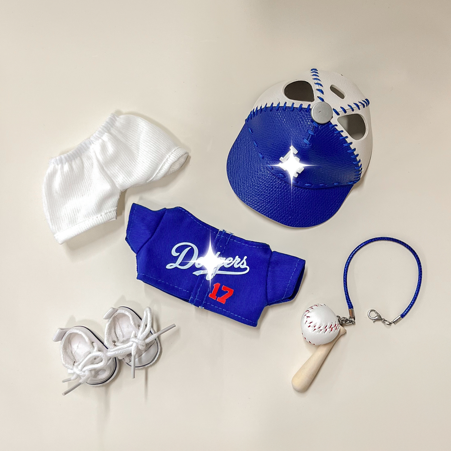 Labubu Baseball Outfit Set – Royal Blue Sports Edition