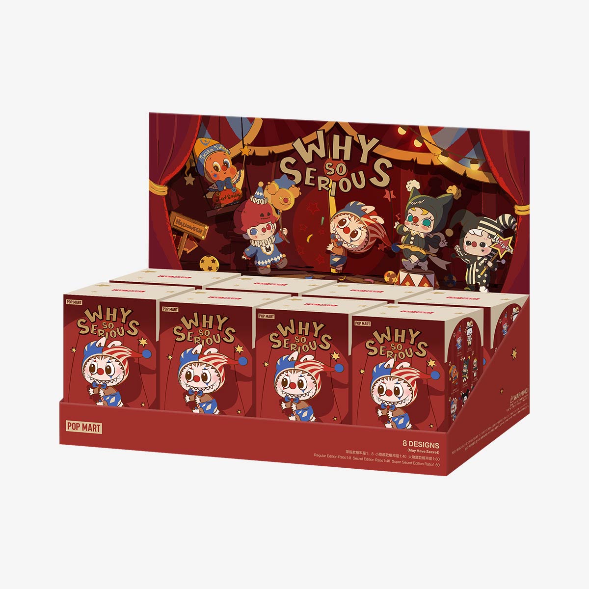 【Sale】Labubu The Monsters Why So Serious Series Plush Pendant POP MART Blind Box