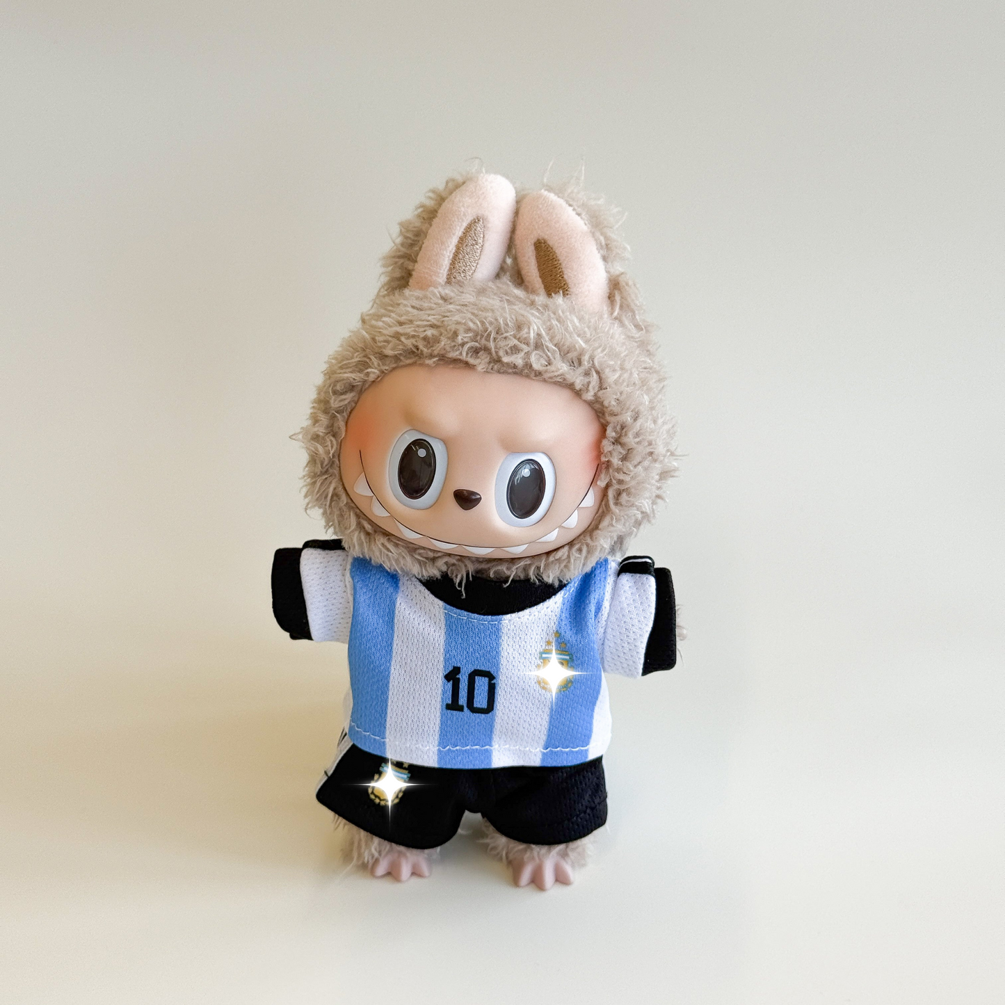 Labubu Soccer Jersey Outfit – Argentina #10 Edition