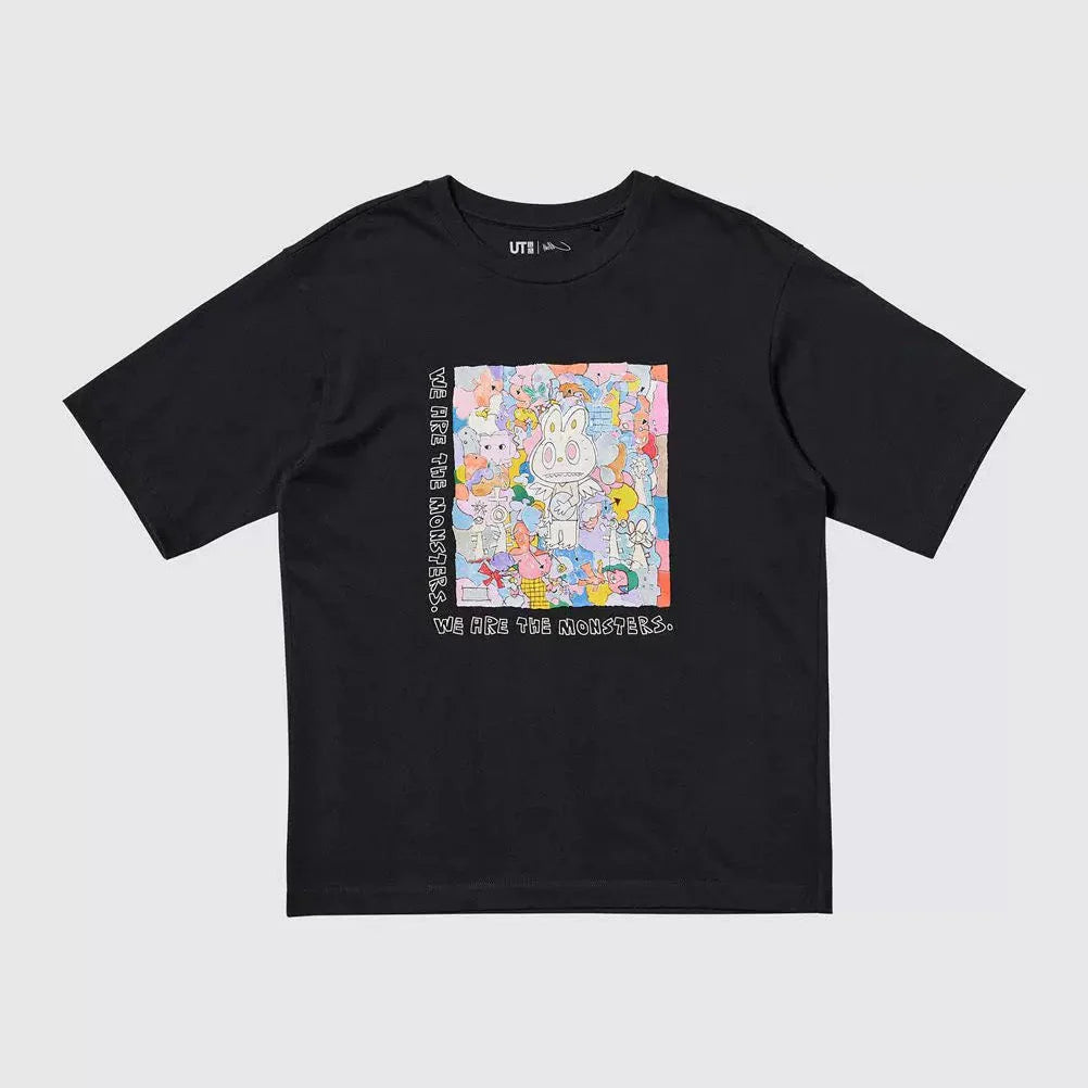 POP MART UT LABUBU Graphic T-Shirt | THE MONSTERS LABUBU BLACK