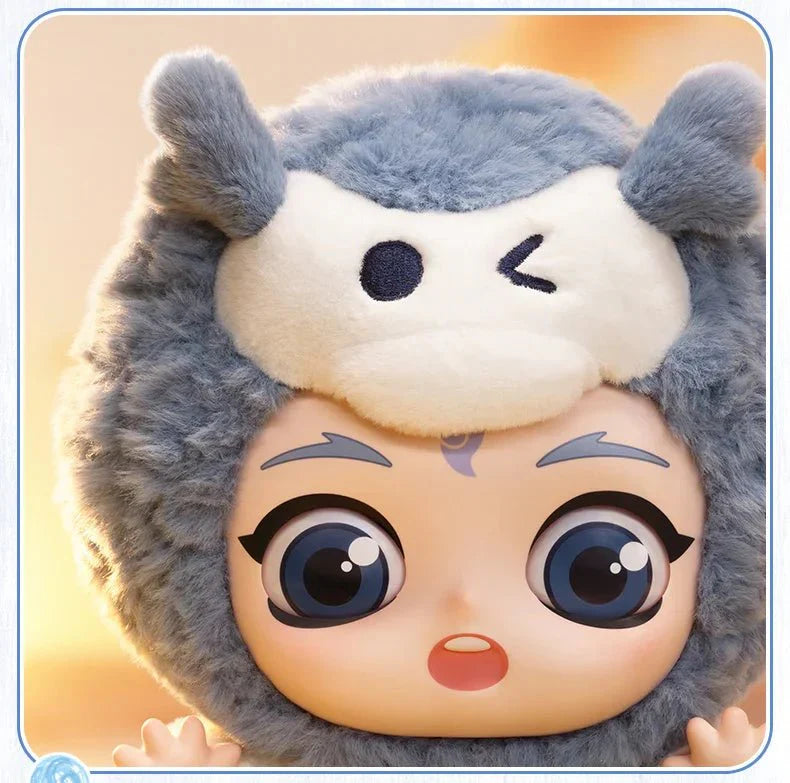 Pop Mart Nezha: The Devil Boy Conquers the Dragon King Hugging Series Vinyl & Plush White Dragon Ao Bing