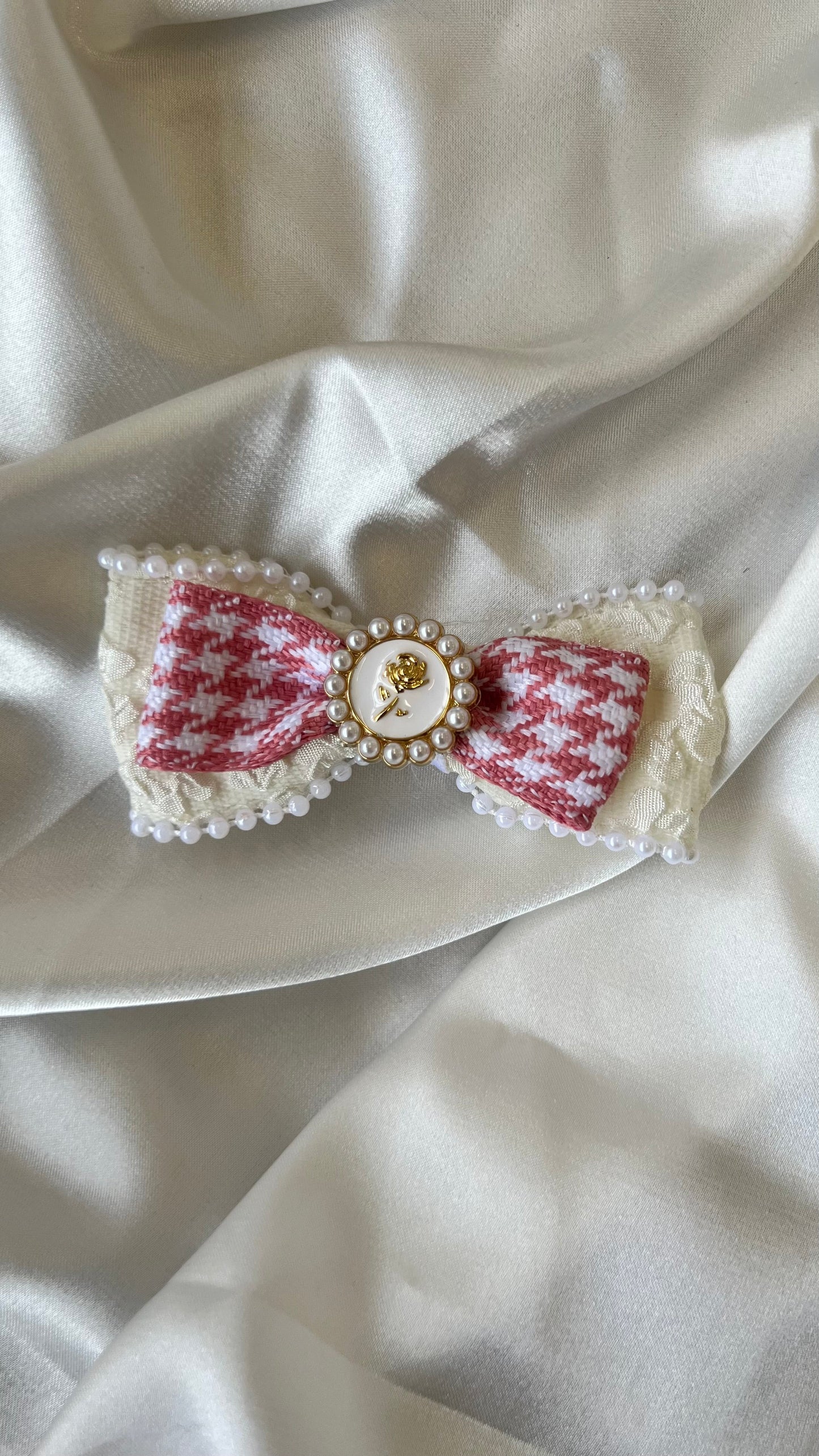 Labubu Elegant Pearl Tutu Set with Bow Headband