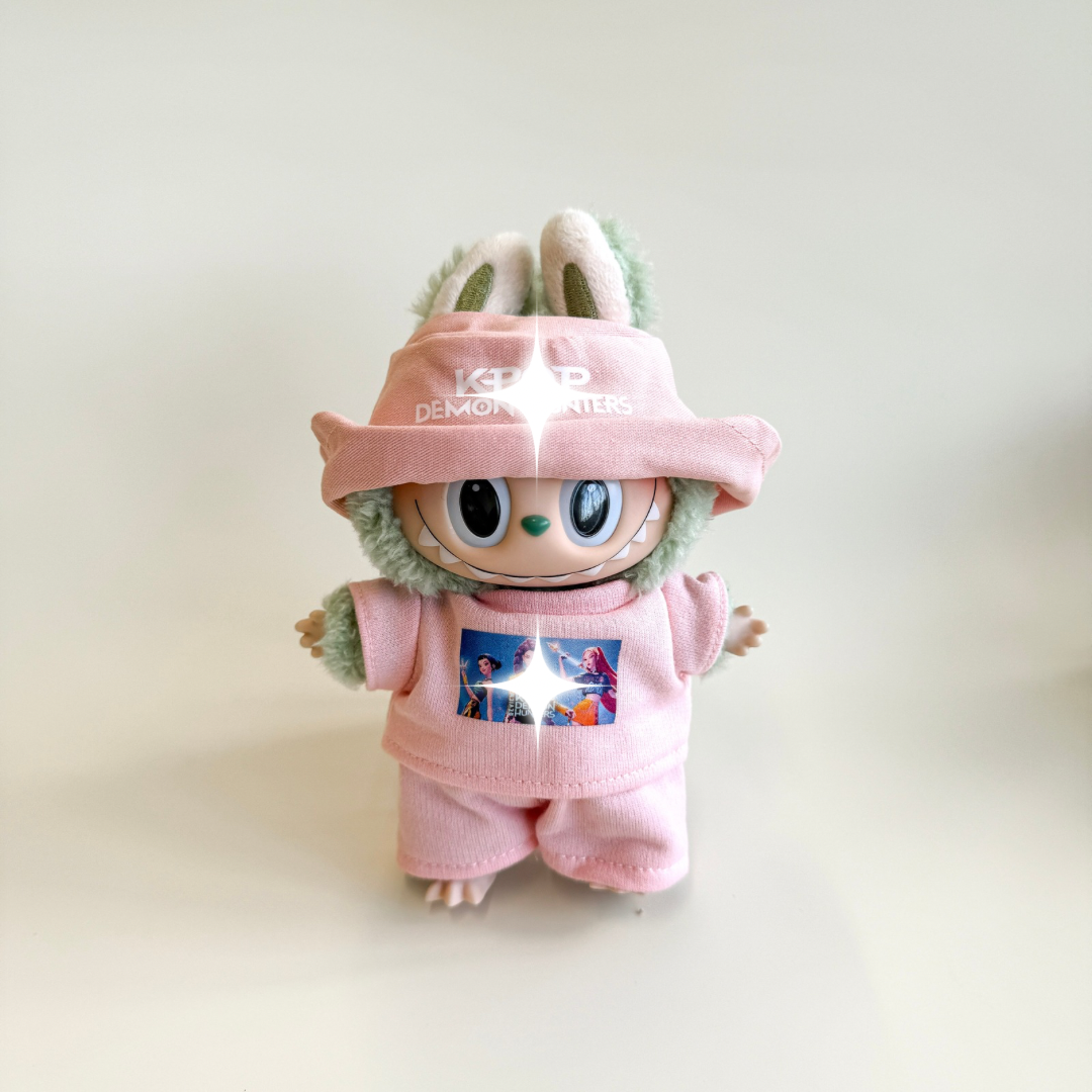 Labubu Pink Hunters Inspired Outfit Set