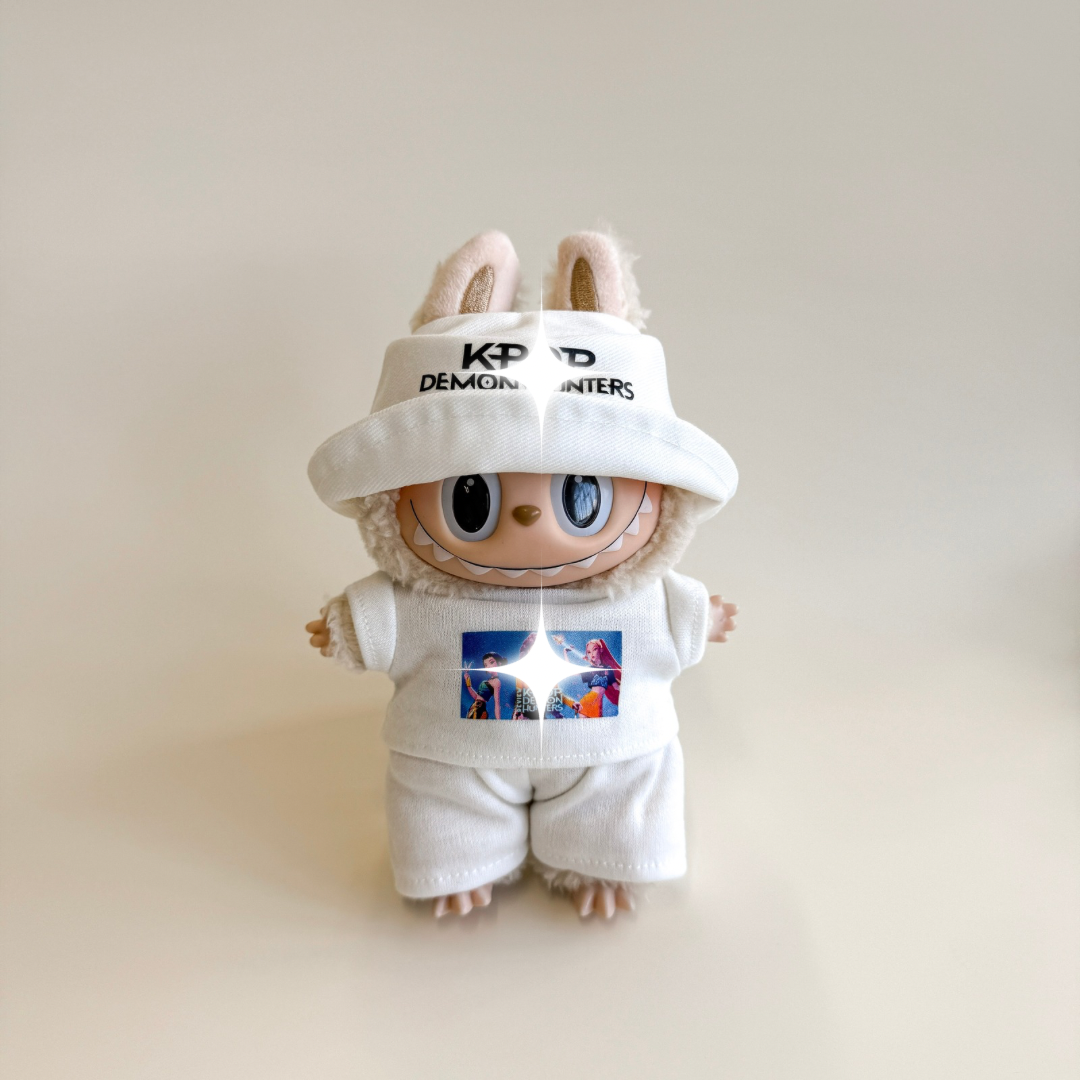 Labubu White Hunters Inspired Outfit Set