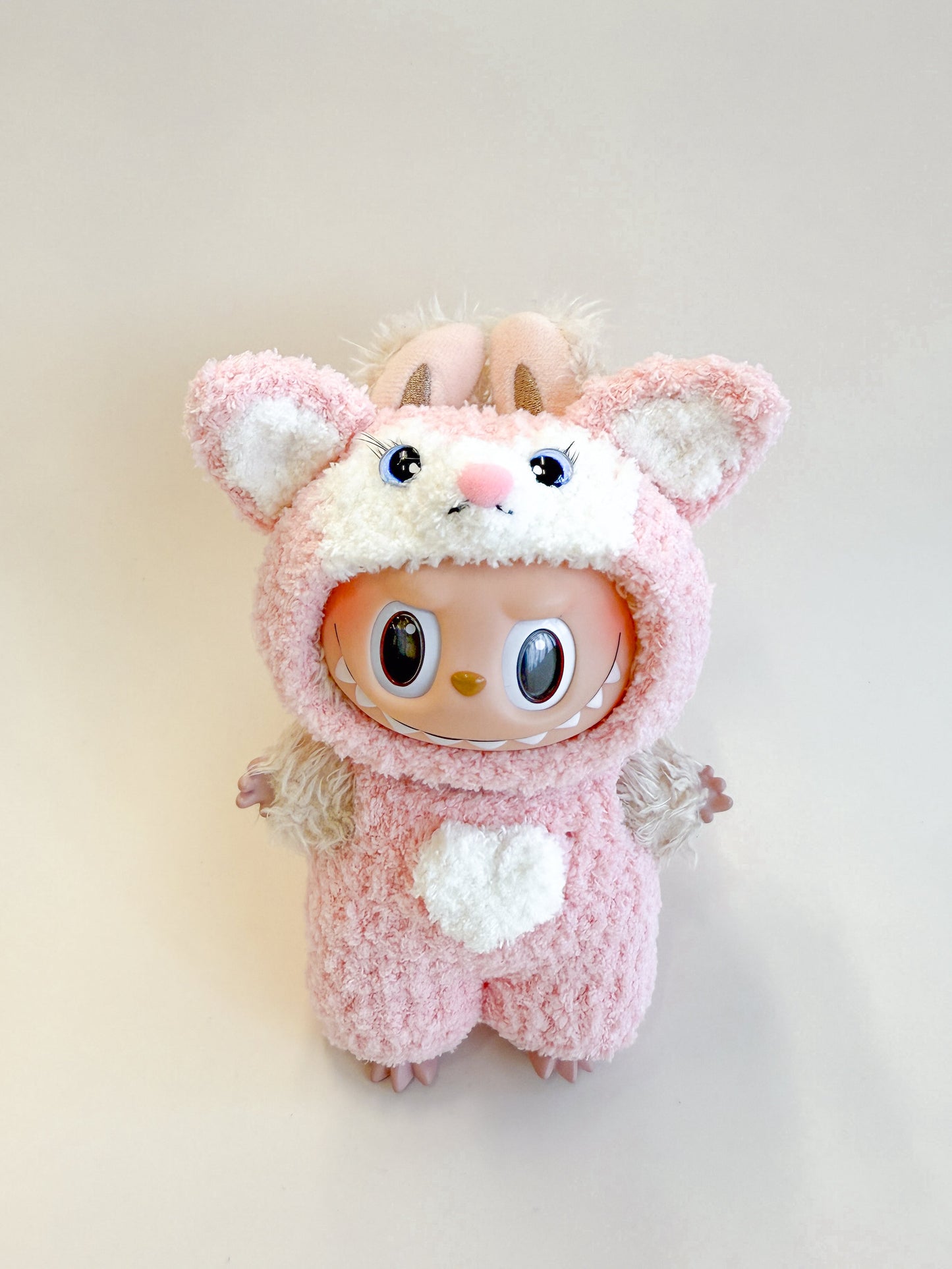 Labubu Pink Fox Inspired Cozy Hoodie Outfit Set