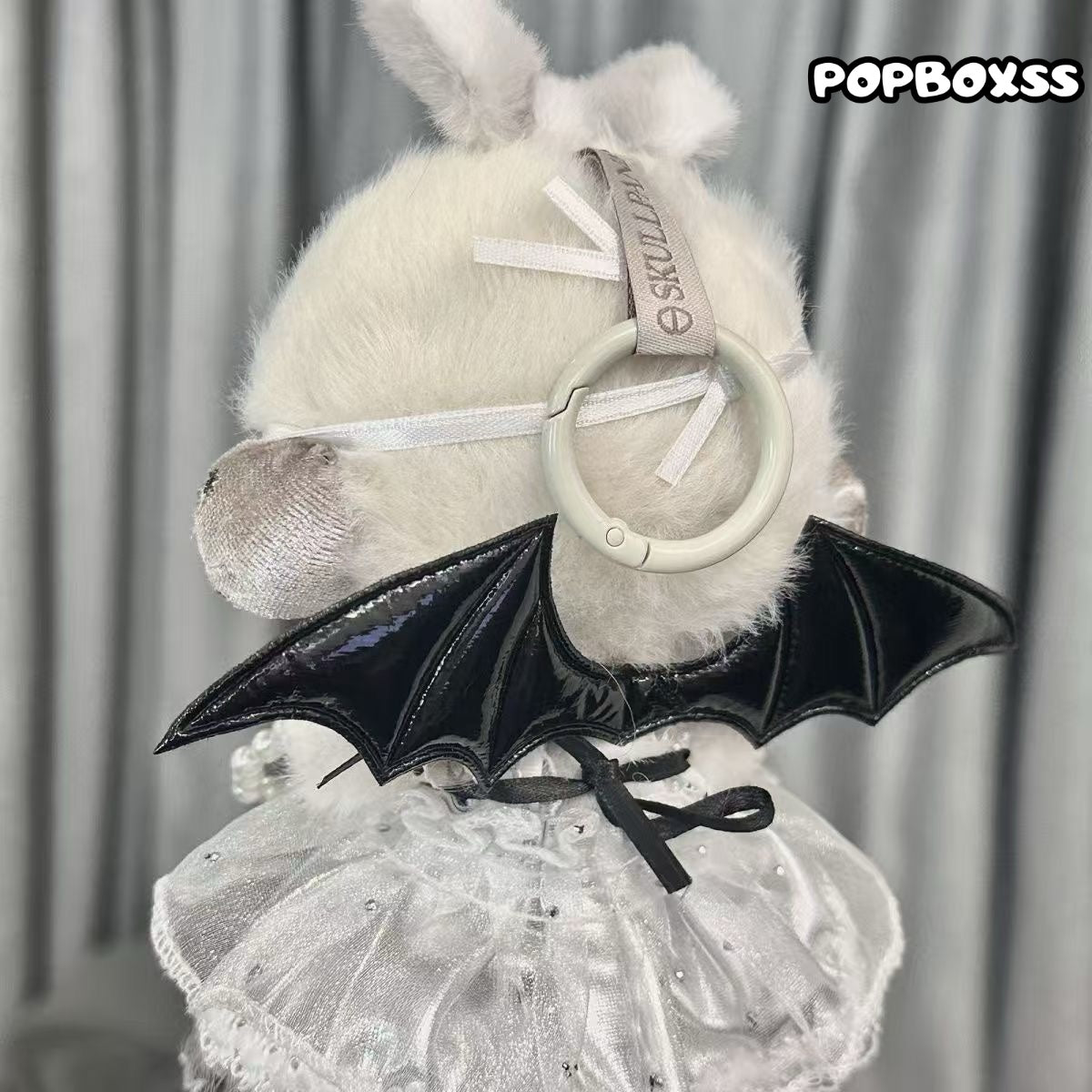 skullpanda clothes Black Angel (clothes - blindfold - wings)