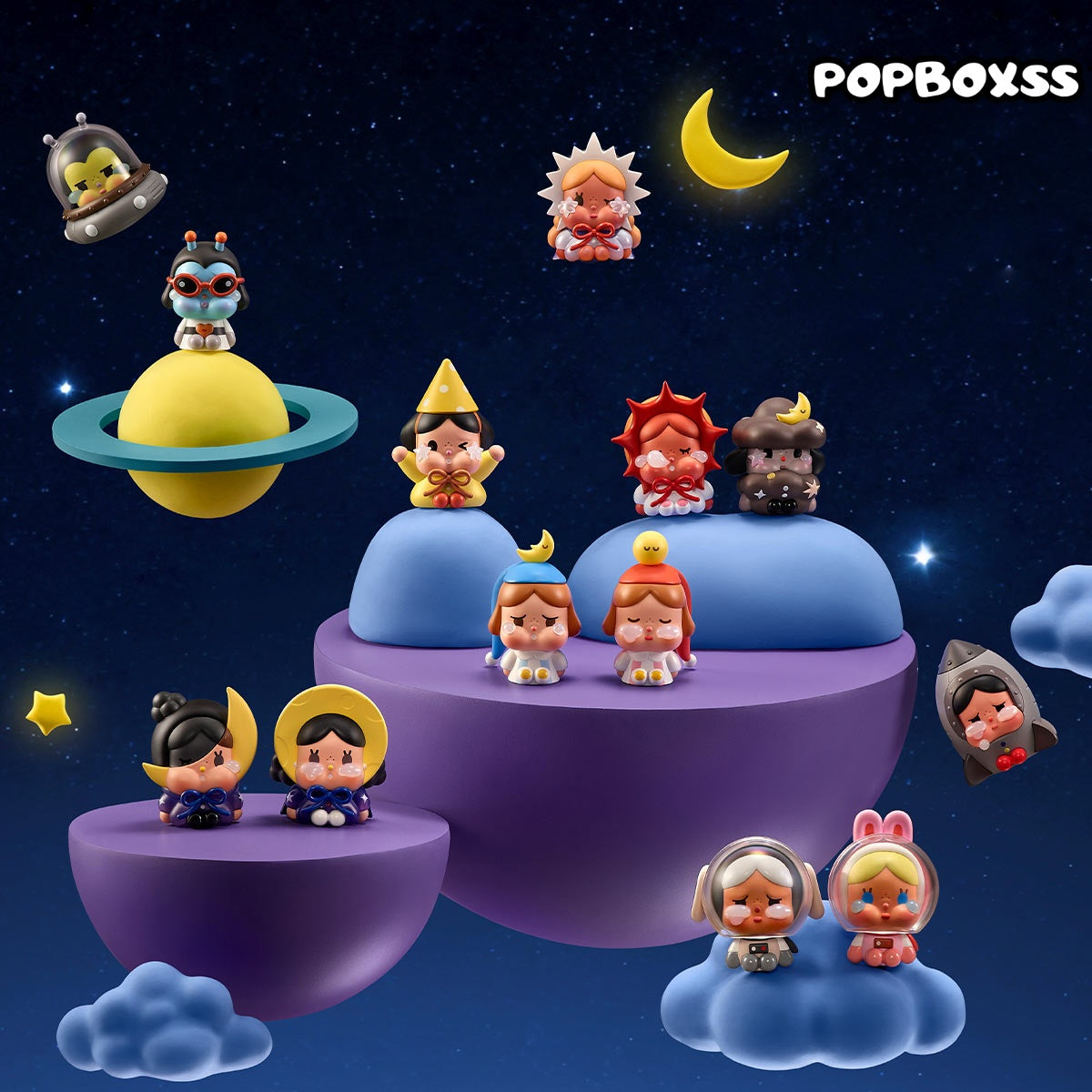 CRYBABY CRYING TO THE MOON-SITTING SERIES FIGURES