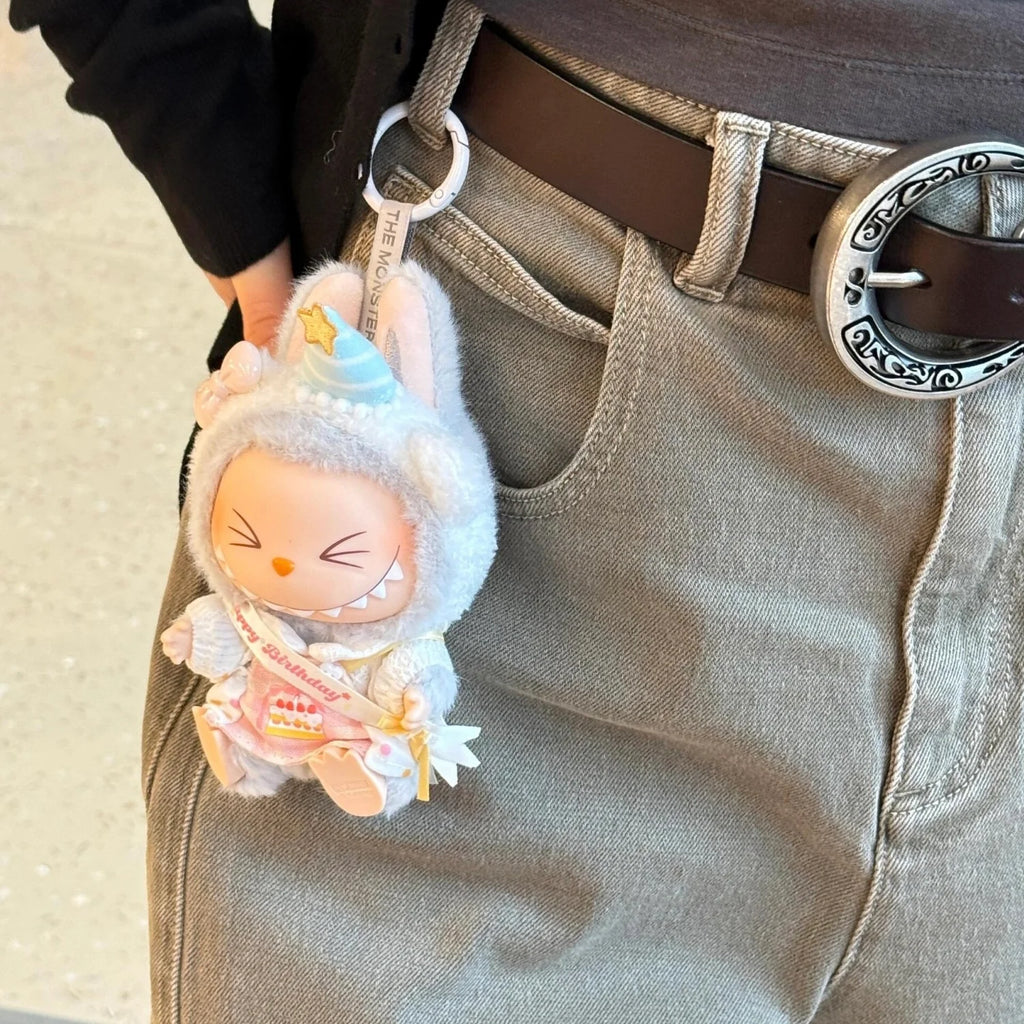 labubu baby clothes 10cm17cm sitting party first generation second generation labubu clothes suit butter cookies(No Dolls)