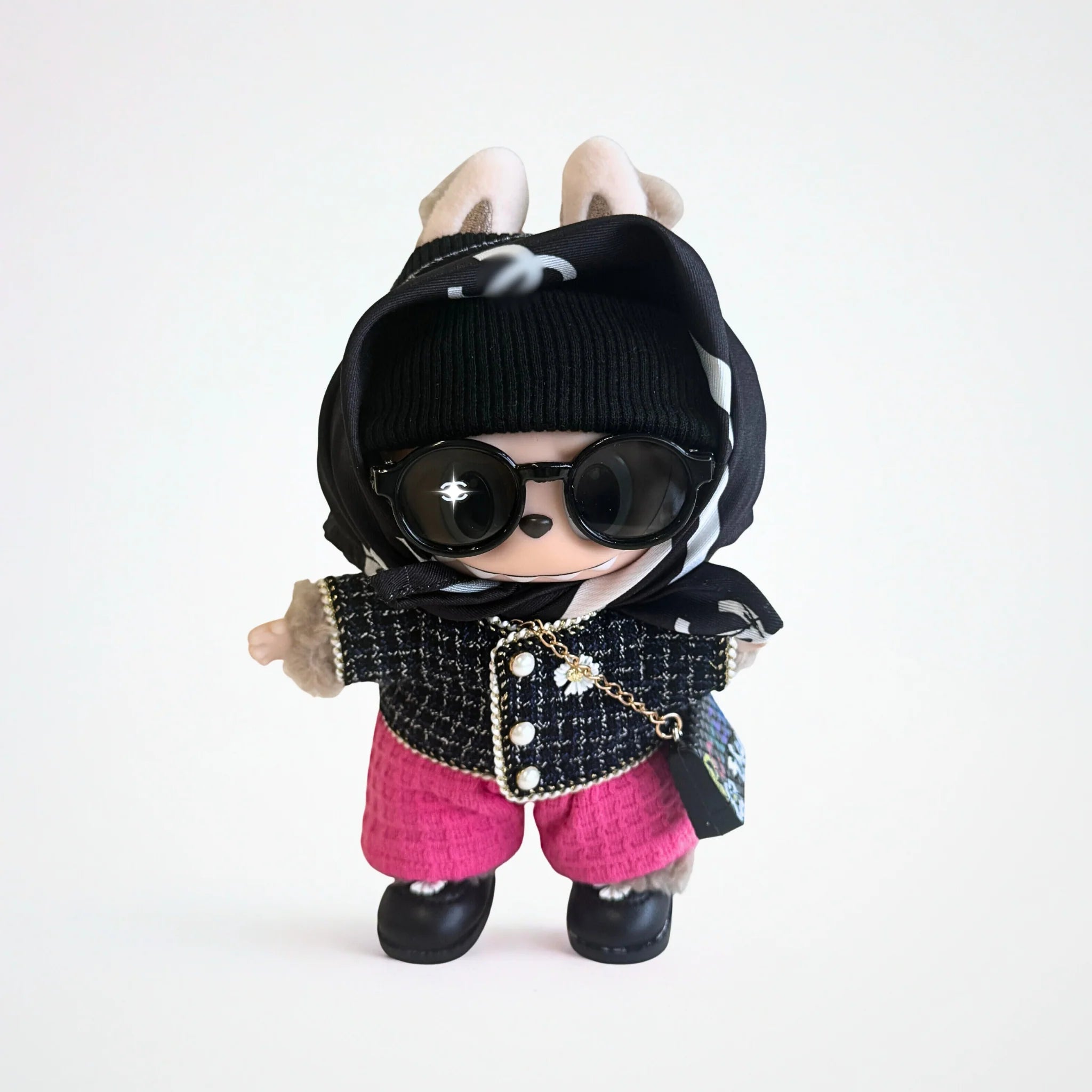 Labubu Tweed Outfit Set – K-Pop Idol Collection (7 Items)
