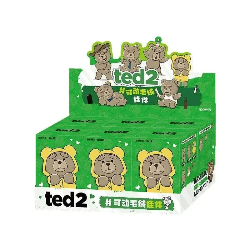 POP MART Ted2 Bear Plush Pendant Action Figures. Blind Box