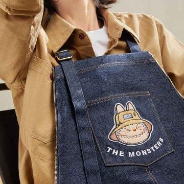 THE MONSTERS FALL IN WILDSERlES-Denim Apron Bag