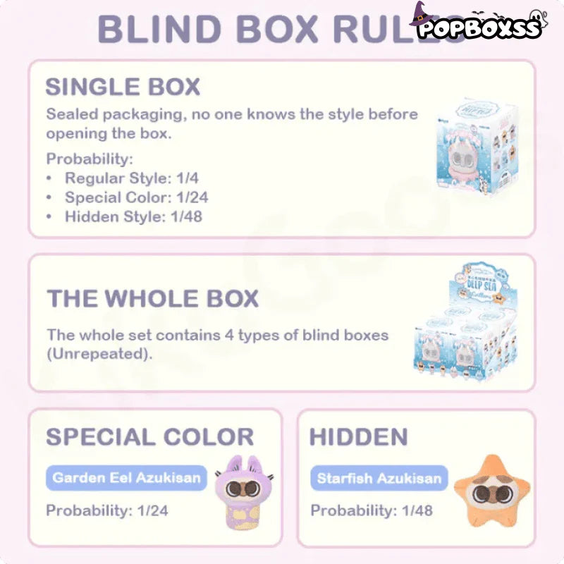 Nobeko Azukisan Oceanic Series Mini Plush Pendant Blind Box