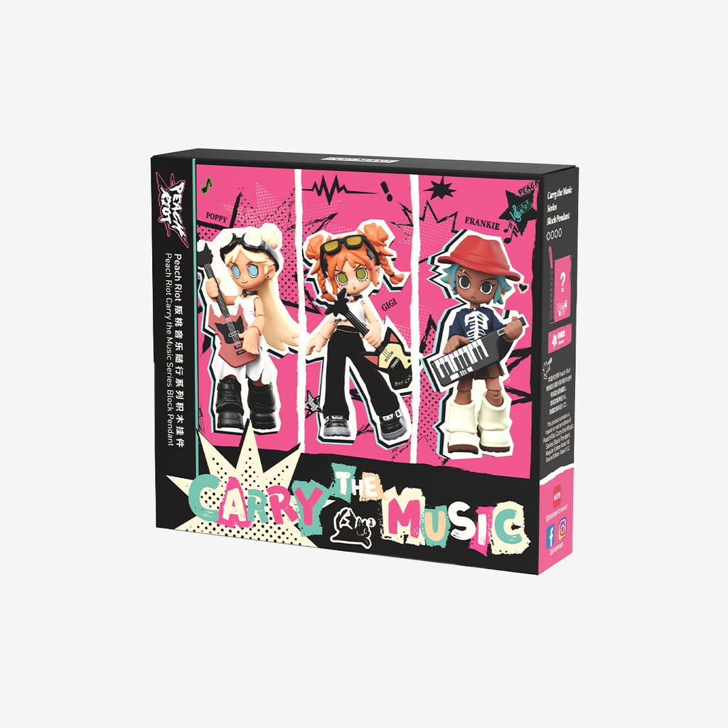 POPMART Peach Riot Carry the Music Series Block Pendant