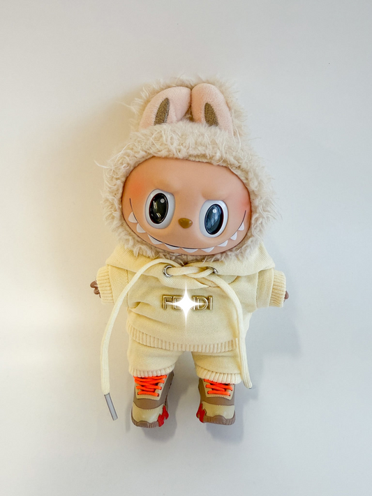 Labubu Cream Tracksuit Set – Sporty Chic Edition