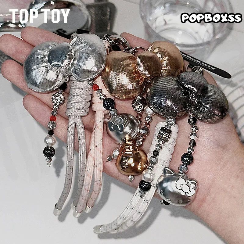 TOP TOY Hello Kitty Gold Glitter Phone Charms – Phone Strap. Mini Charm & Shoulder Lanyard