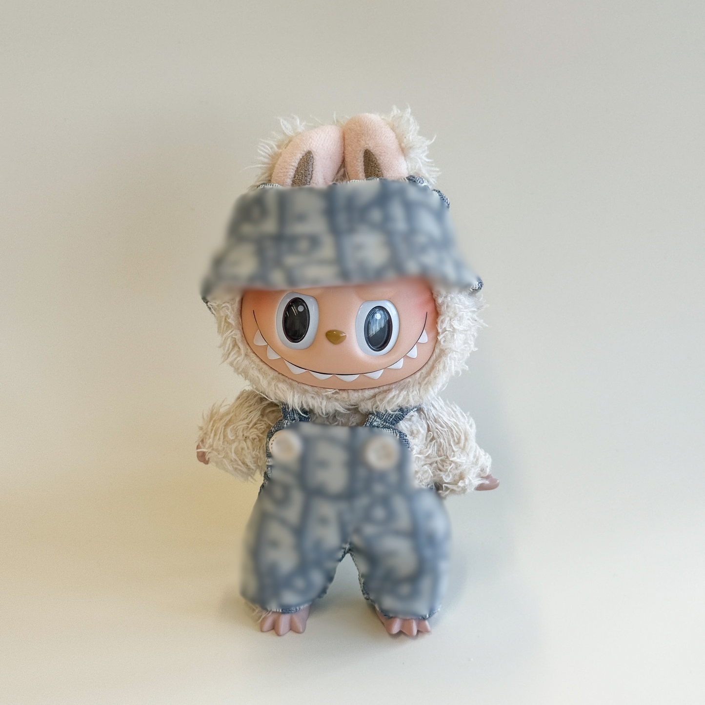 Labubu Luxe Light Grey Denim Set – Monogram Edition