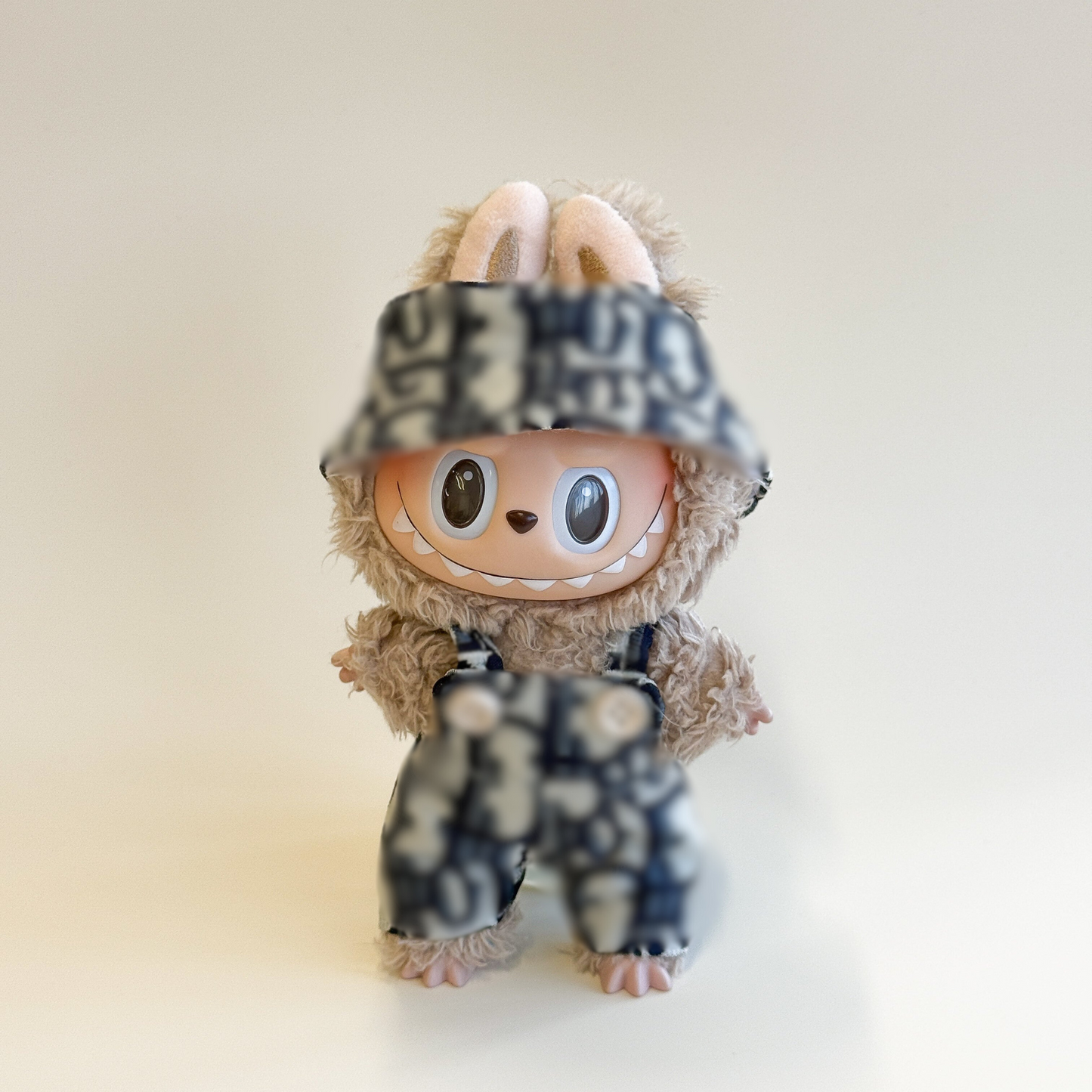 Labubu Luxe Dark Blue Denim Set – Monogram Edition