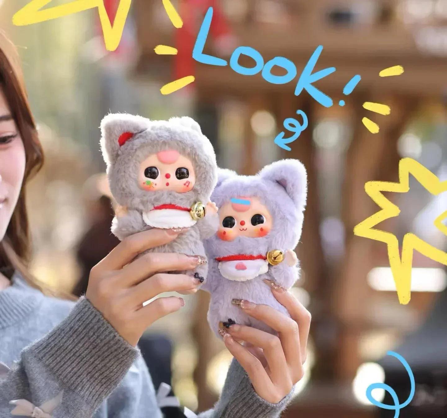 Baby Three Billionaires Cat Series Plush Dolls. Blind Box