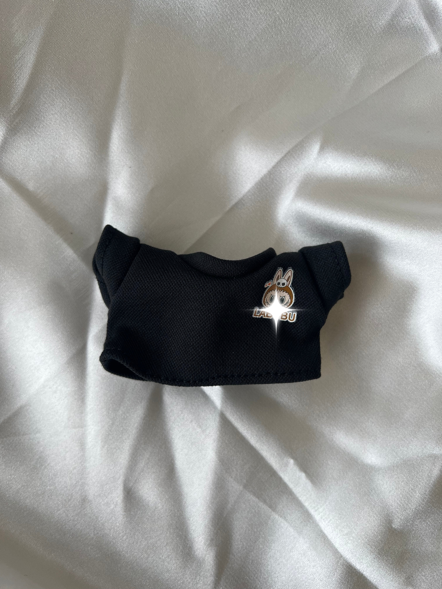 Labubu Streetwear Fashion Set - Black Designer Beanie & Denim Outfit