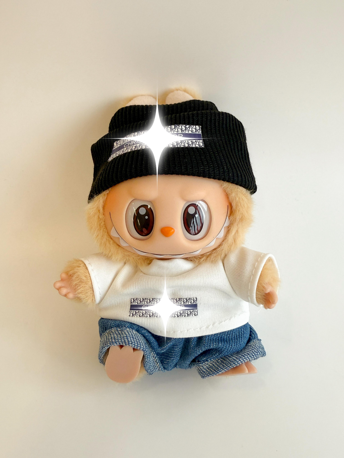 Labubu Casual Streetwear Outfit – Monochrome Edition