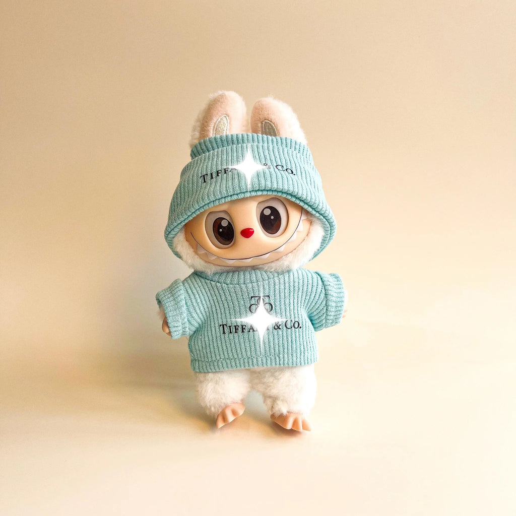 Labubu Mint Breeze Sweater & Hat Outfit Set