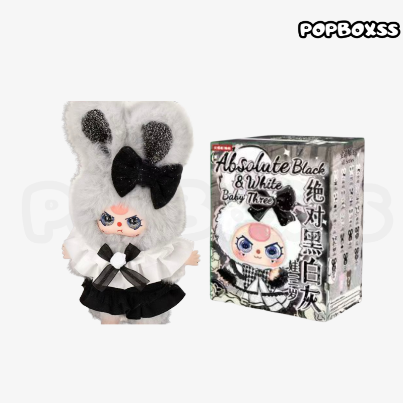 Baby three Absolute Black and White Vinyl plush toy blind box
