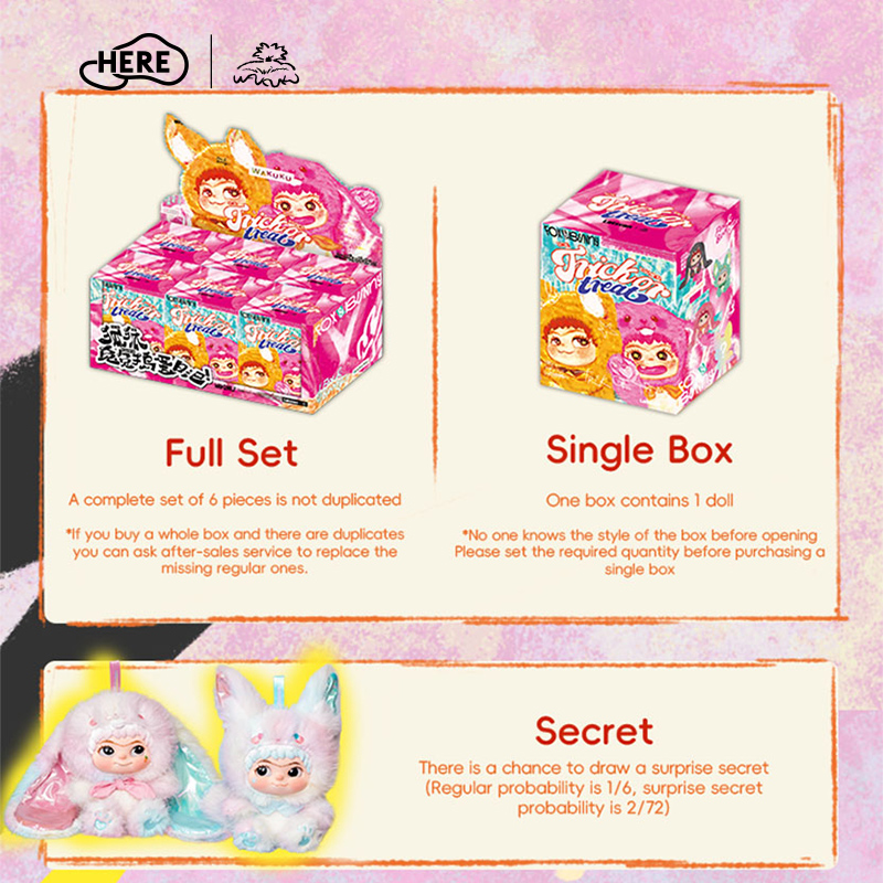 WAKUKU V2 Trick Or Treat Series Plush Dolls. Blind Box