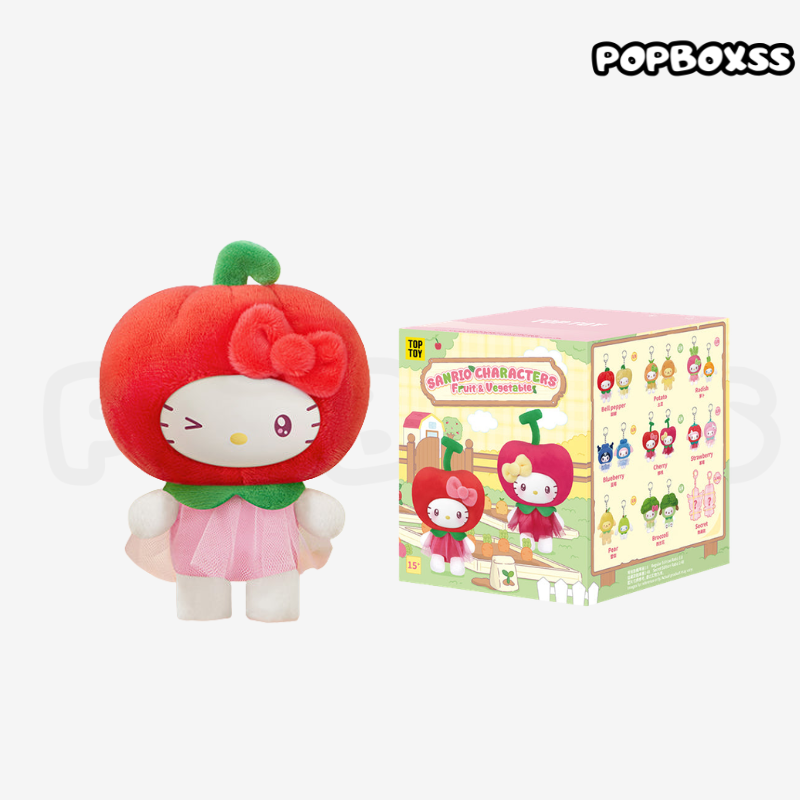 Sanrio Characters Fruit & Vegetable Series Mini Vinyl Keychain Pendant Blind Box