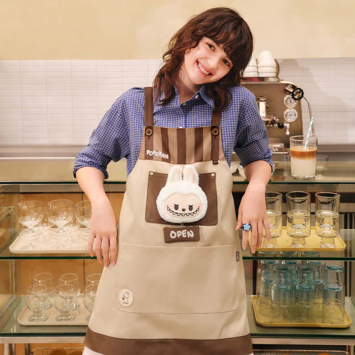 POP BEAN Coffee Factory Series-This monster Apron