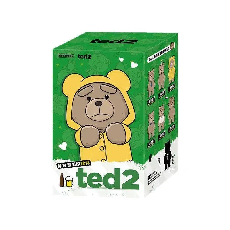 POP MART Ted2 Bear Plush Pendant Action Figures. Blind Box