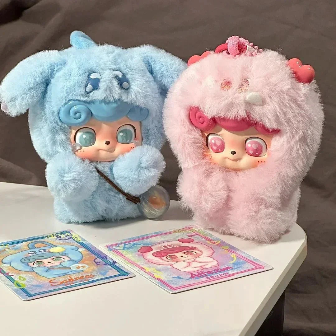 Q Kid Emotional Hairy Monsters Series Pendant Plush Dolls. Blind Box