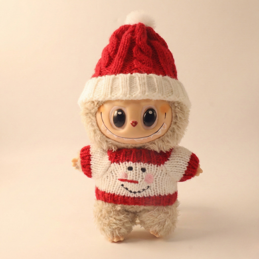 Labubu Cozy Snowman Knit Outfit