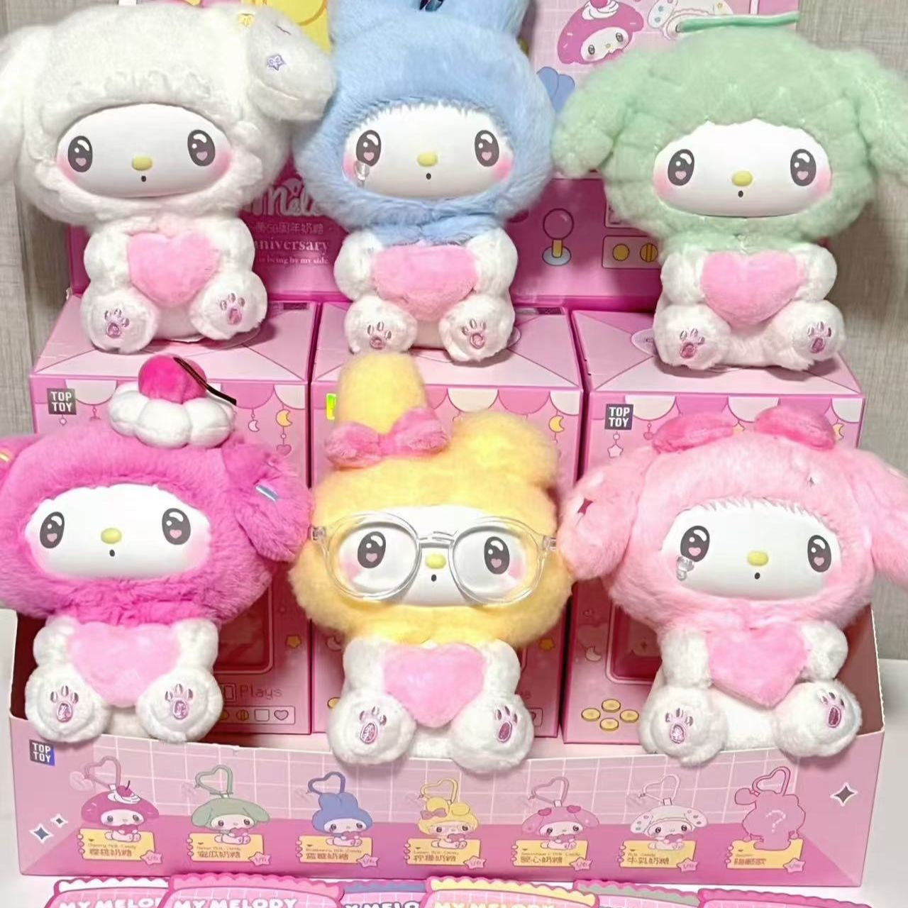 TOP TOY My Melody 50th Anniversary Series Plush Dolls, Blind Box