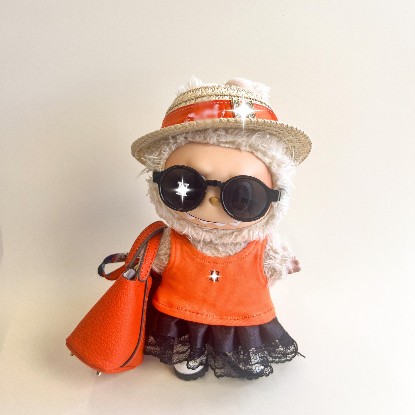 Labubu Orange Chic Outfit Set (6 Items)