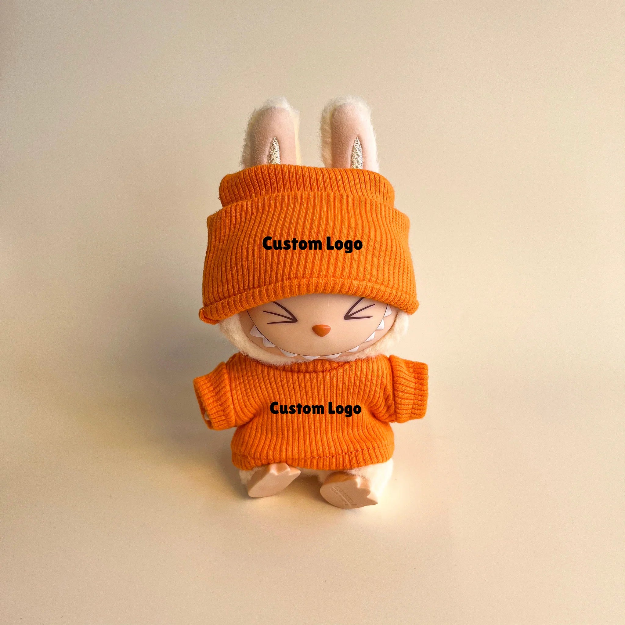 Labubu Custom Logo Outfit – Beanie & Sweater Set (Multiple Colors)