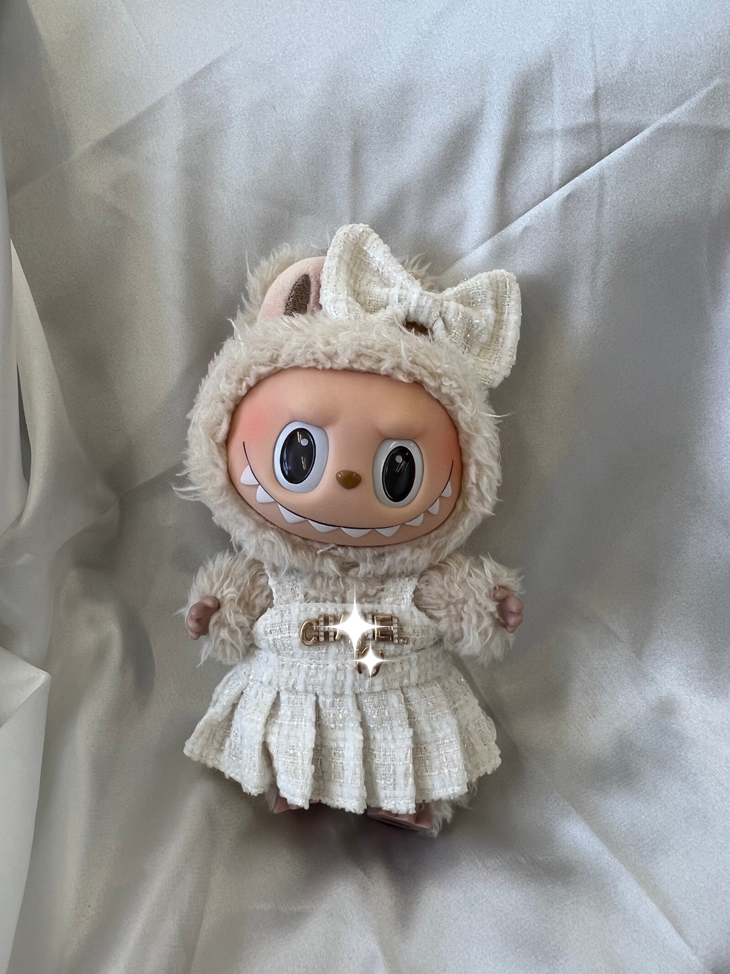 Labubu Ivory Tweed Dress Set