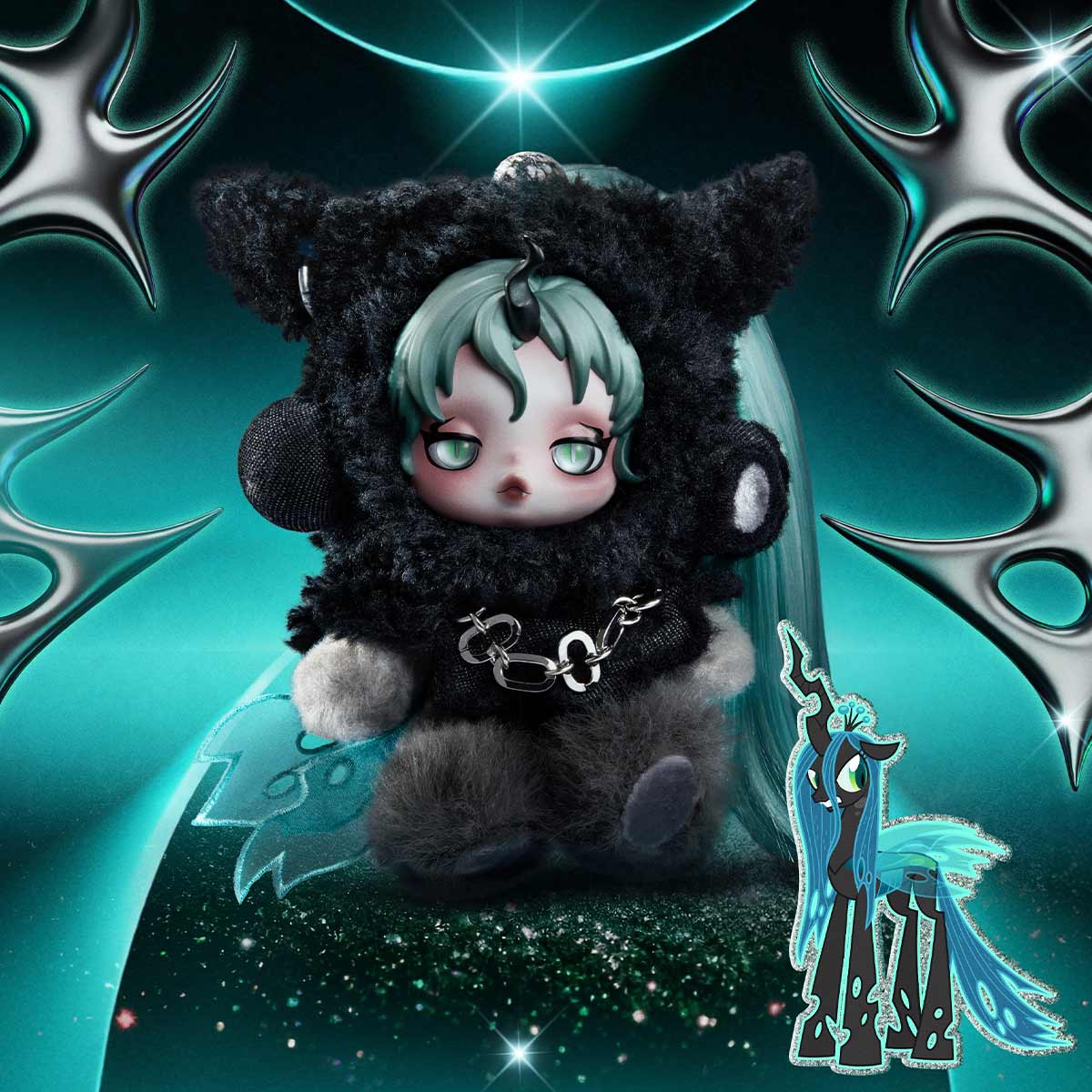 【Hot】SKULLPANDA × My Little Pony Series Plush Blind Box