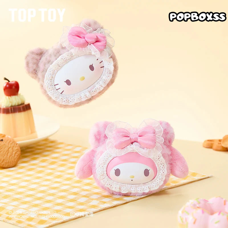 TOP TOY SANRIO Fluffy Teddy Bear Plush Keychain Gift Blind Box
