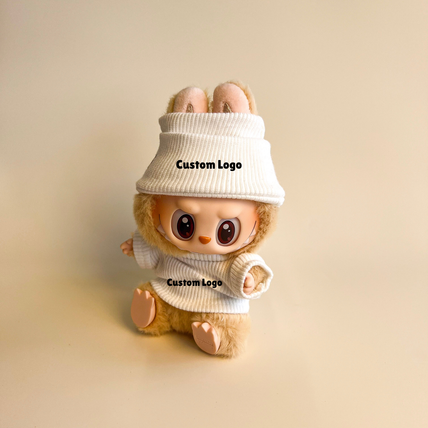 Labubu Custom Logo Outfit – Beanie & Sweater Set (Multiple Colors)