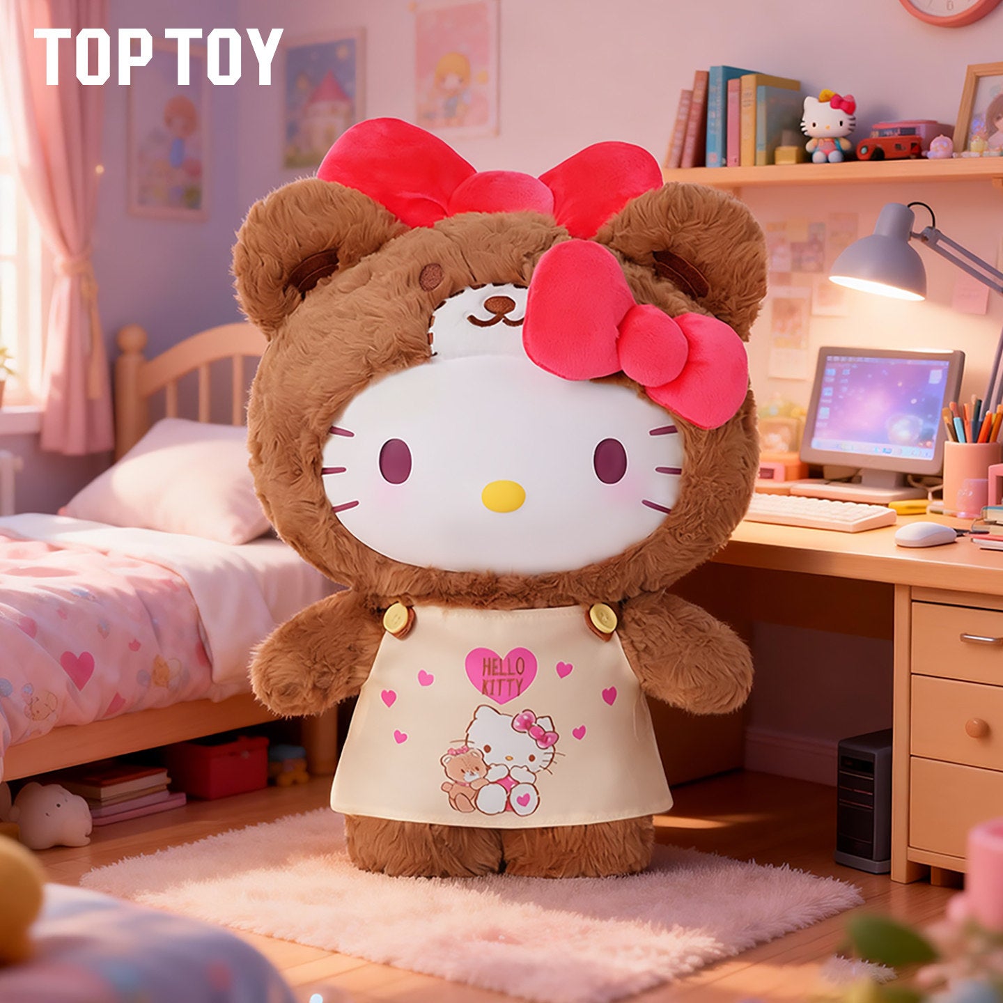 TOP TOY HELLO KITTY Caramel Pajamas peach Pajamas plush toys