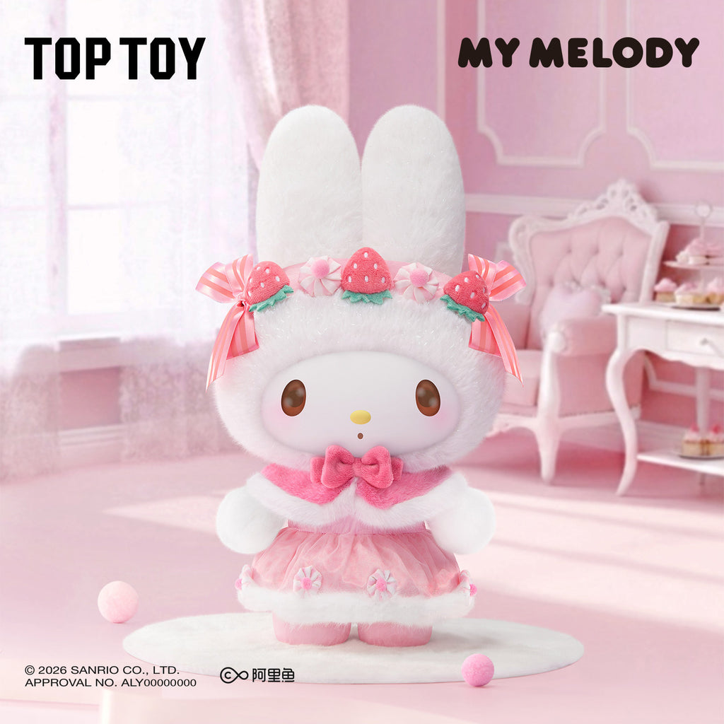 TOP TOY My Melody Strawberry Cookie & Colorful Frosting Series Vinyl Plush Figure