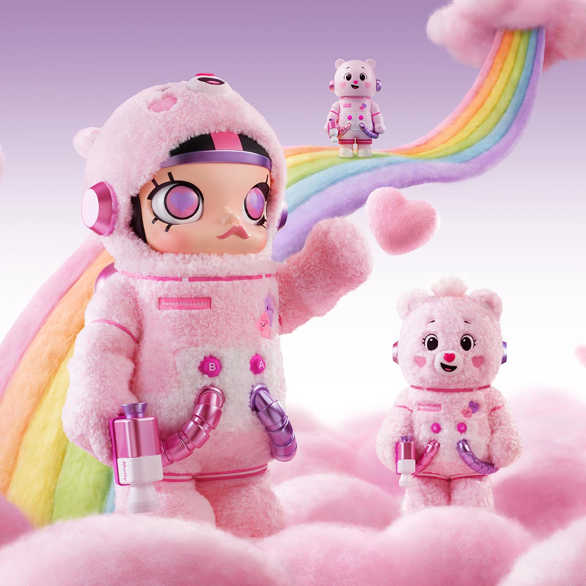 POPMART MEGA SPACE MOLLY  CARE BEARS 400%+100%