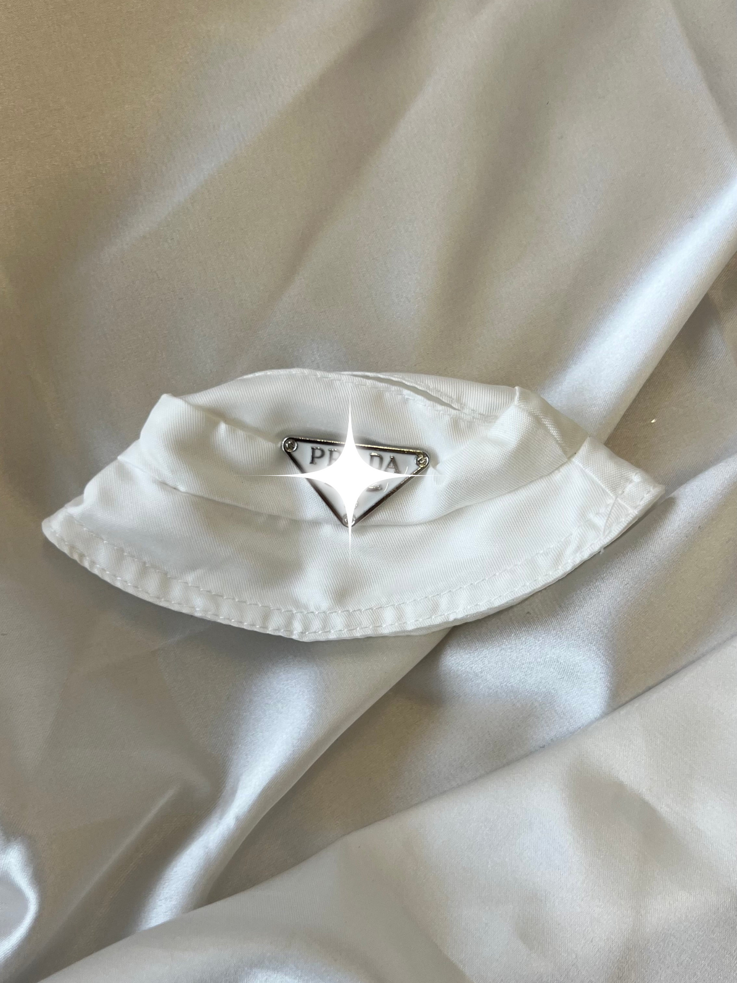 Labubu White Bucket Hat and Overalls Set