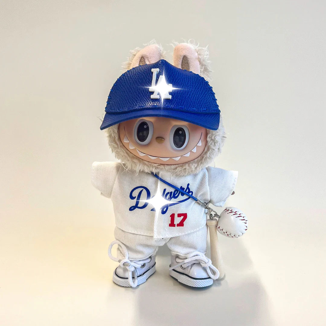 Labubu Baseball Outfit Set – White Sports Edition